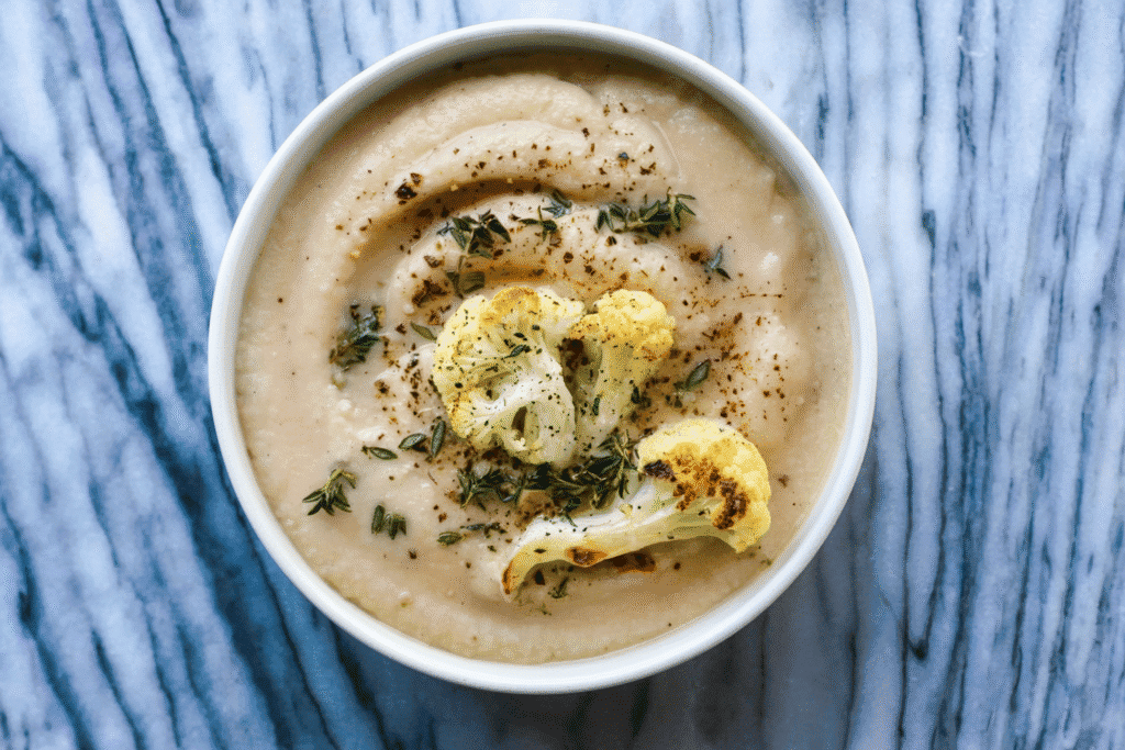 Creamy Roasted Cauliflower Soup