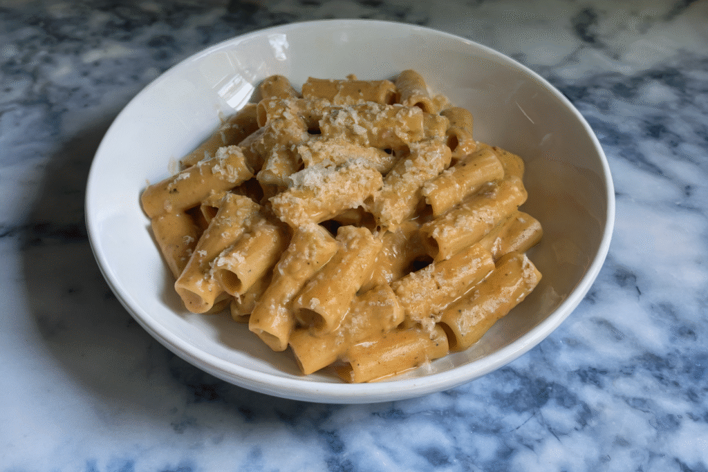 Smoked Gouda and Sweet Potato Rigatoni