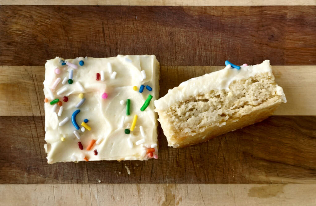 Frosted Sugar Cookie Bars