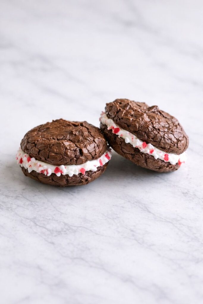 Chocolate Brownie Mint Sandwiches