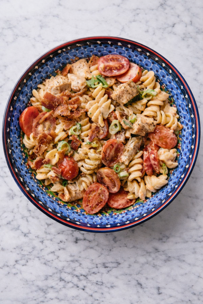 Chicken Bacon Ranch Pasta Salad