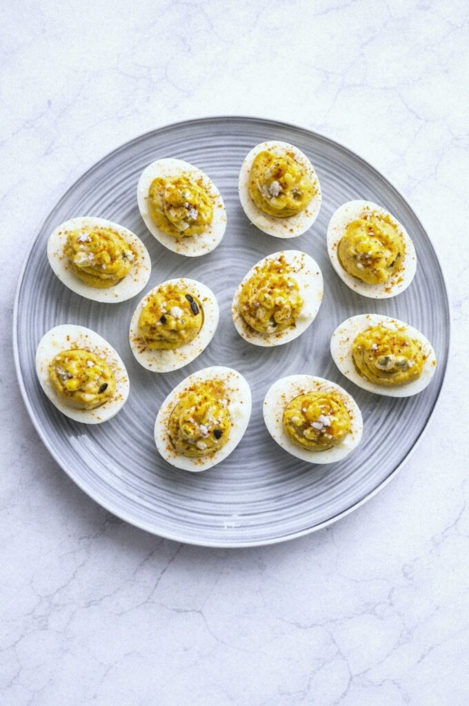 Mexican Street Corn Deviled Eggs