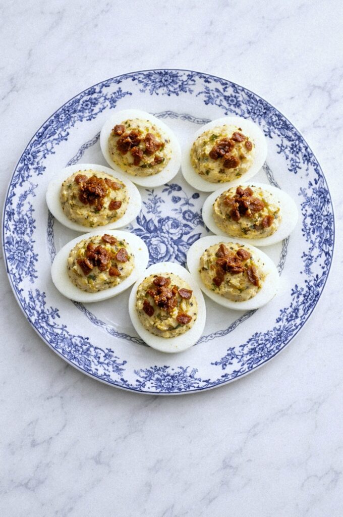 Sun-Dried Tomato & Basil Deviled Eggs