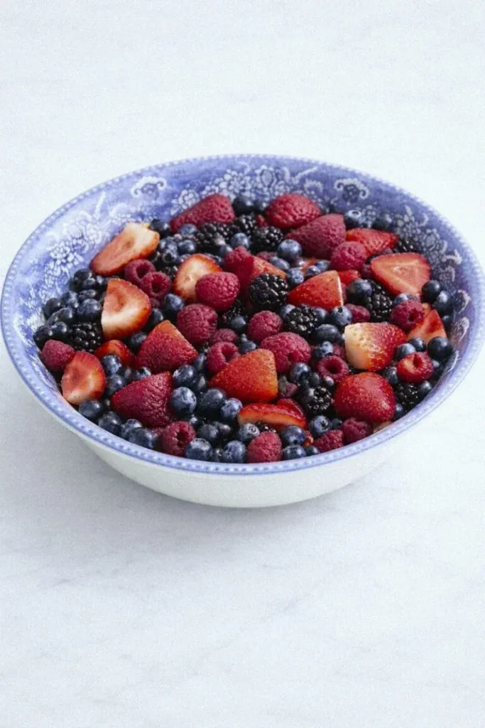 Berry Fruit Salad with Honey Balsamic Dressing