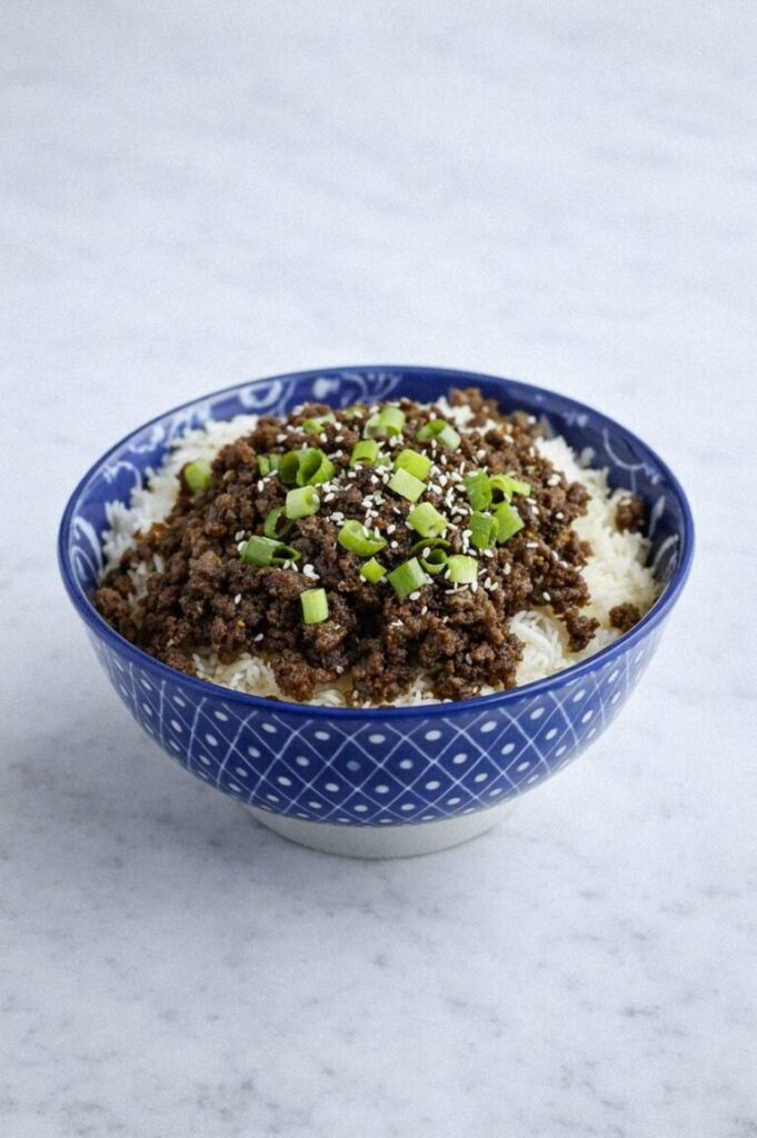 Korean Ground Beef Bulgogi Bowl