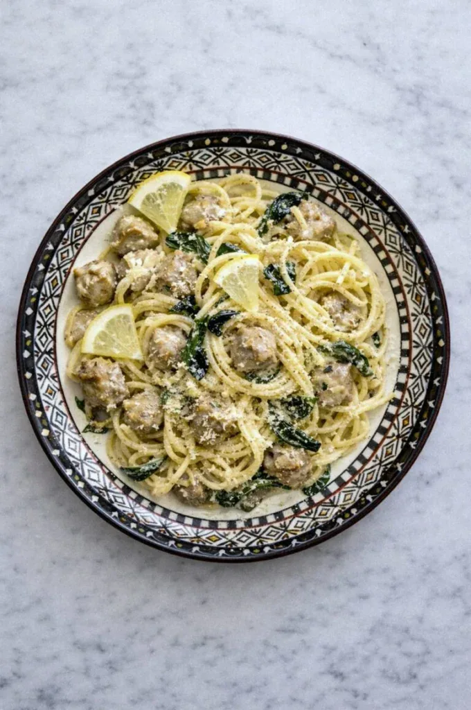 Lemon Sausage Pasta