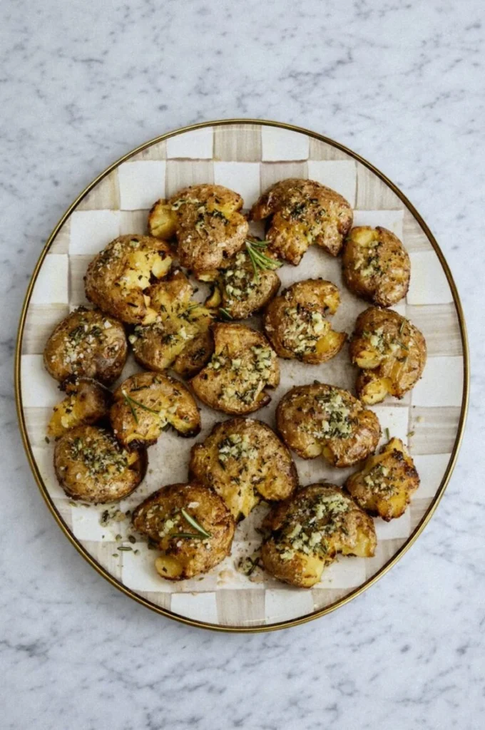 Super Crispy Smashed Fingerling Potatoes