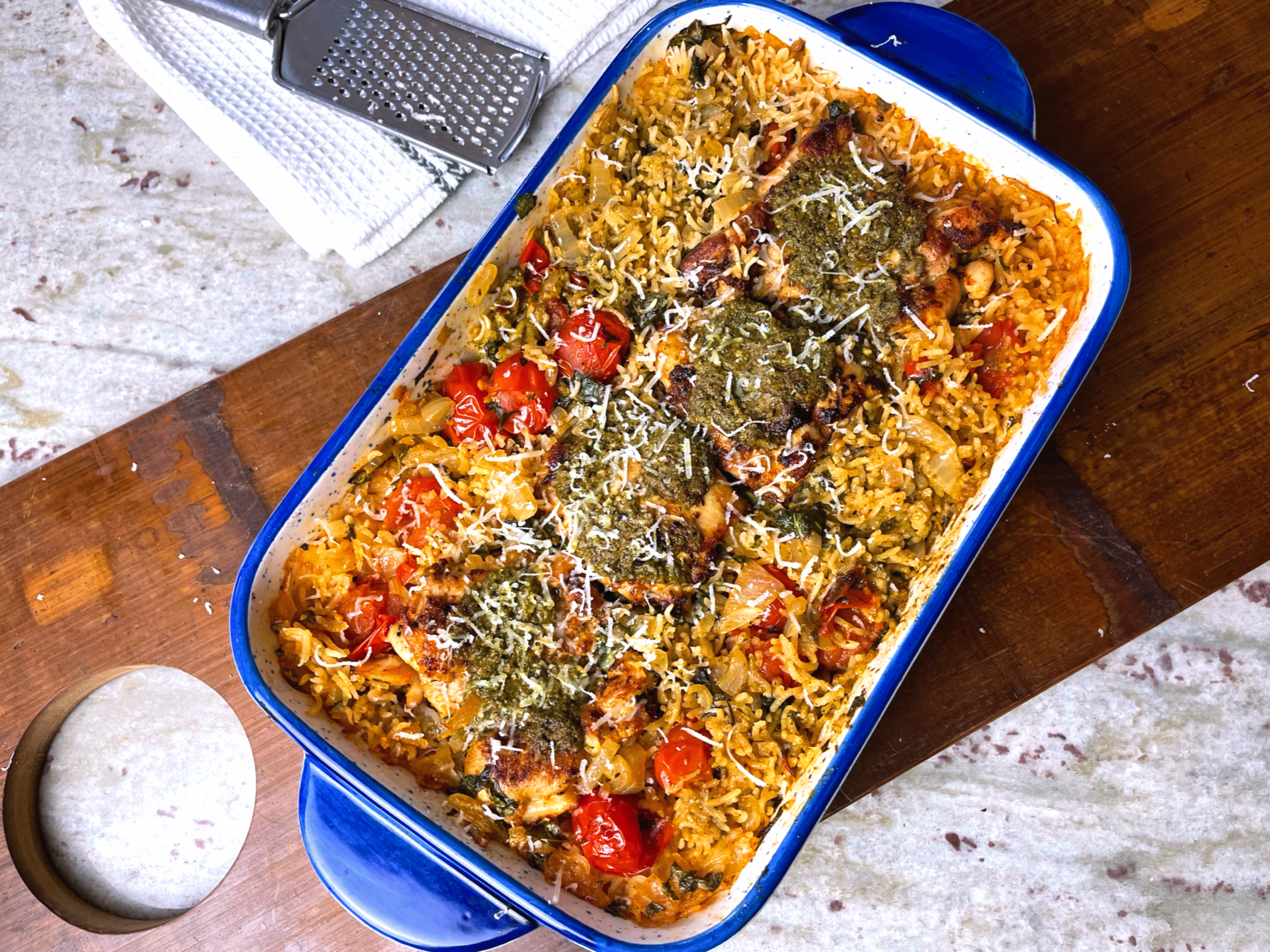 Pesto Chicken and Rice