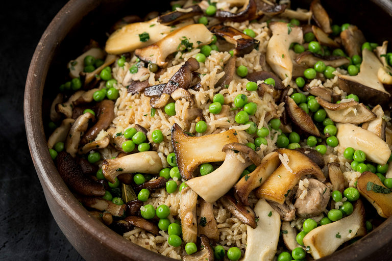 Mushroom Thyme Chicken Rice