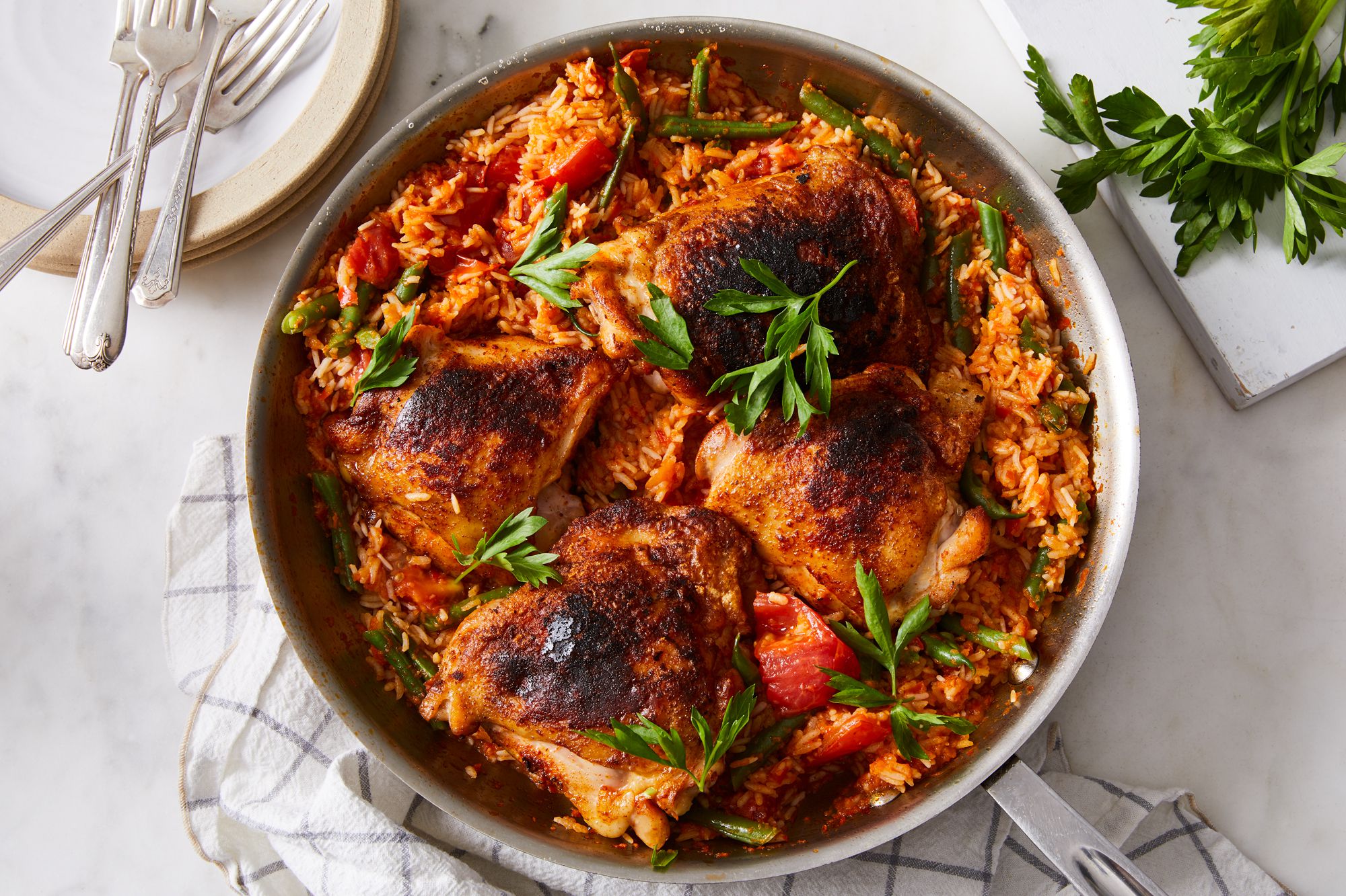 Roasted Red Pepper Chicken Rice