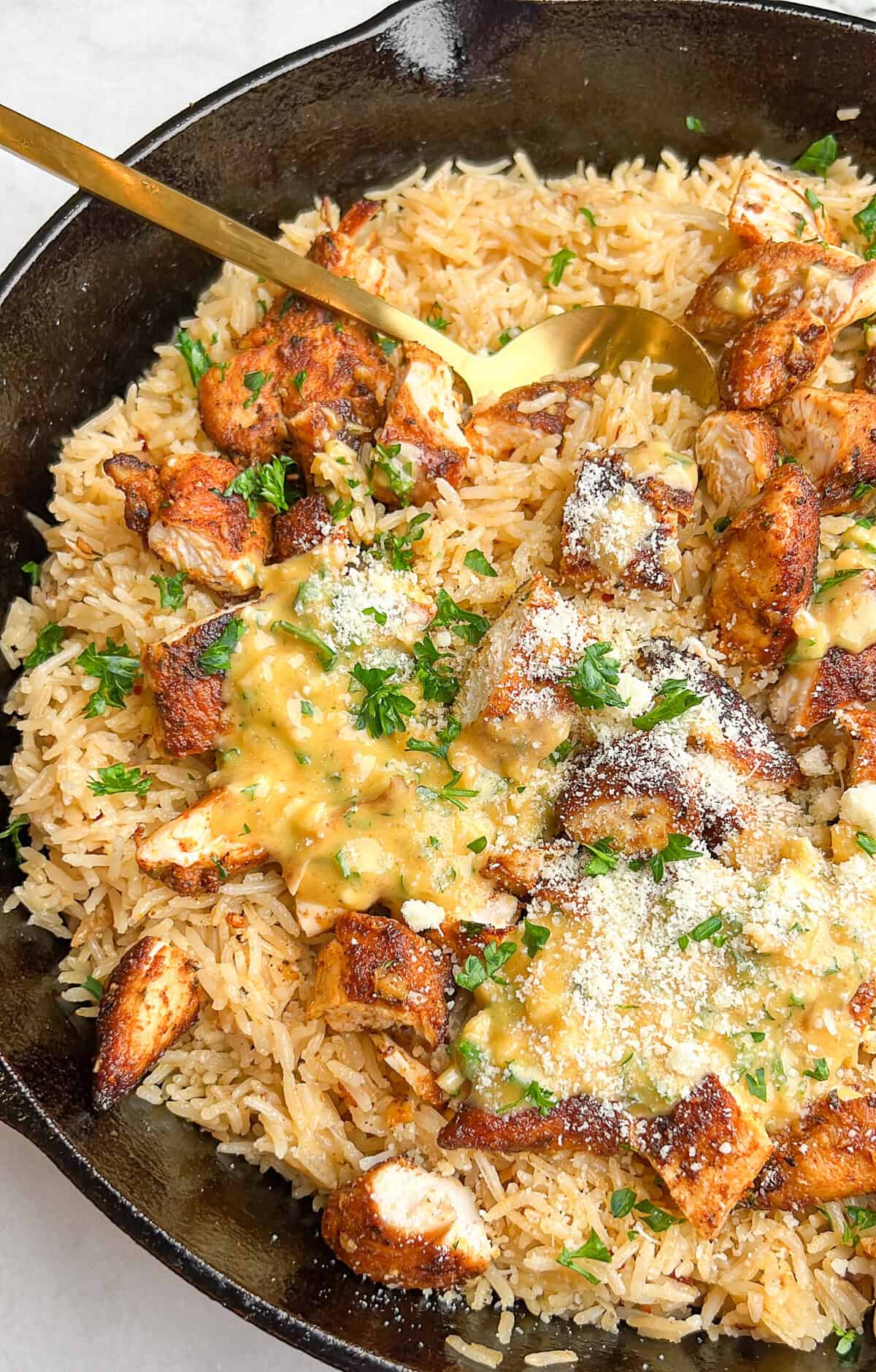 Garlic Parmesan Chicken Rice