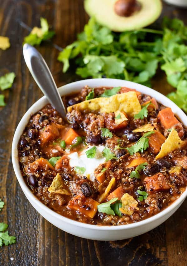 Sweet Potato Turkey Chili for the Slow Cooker