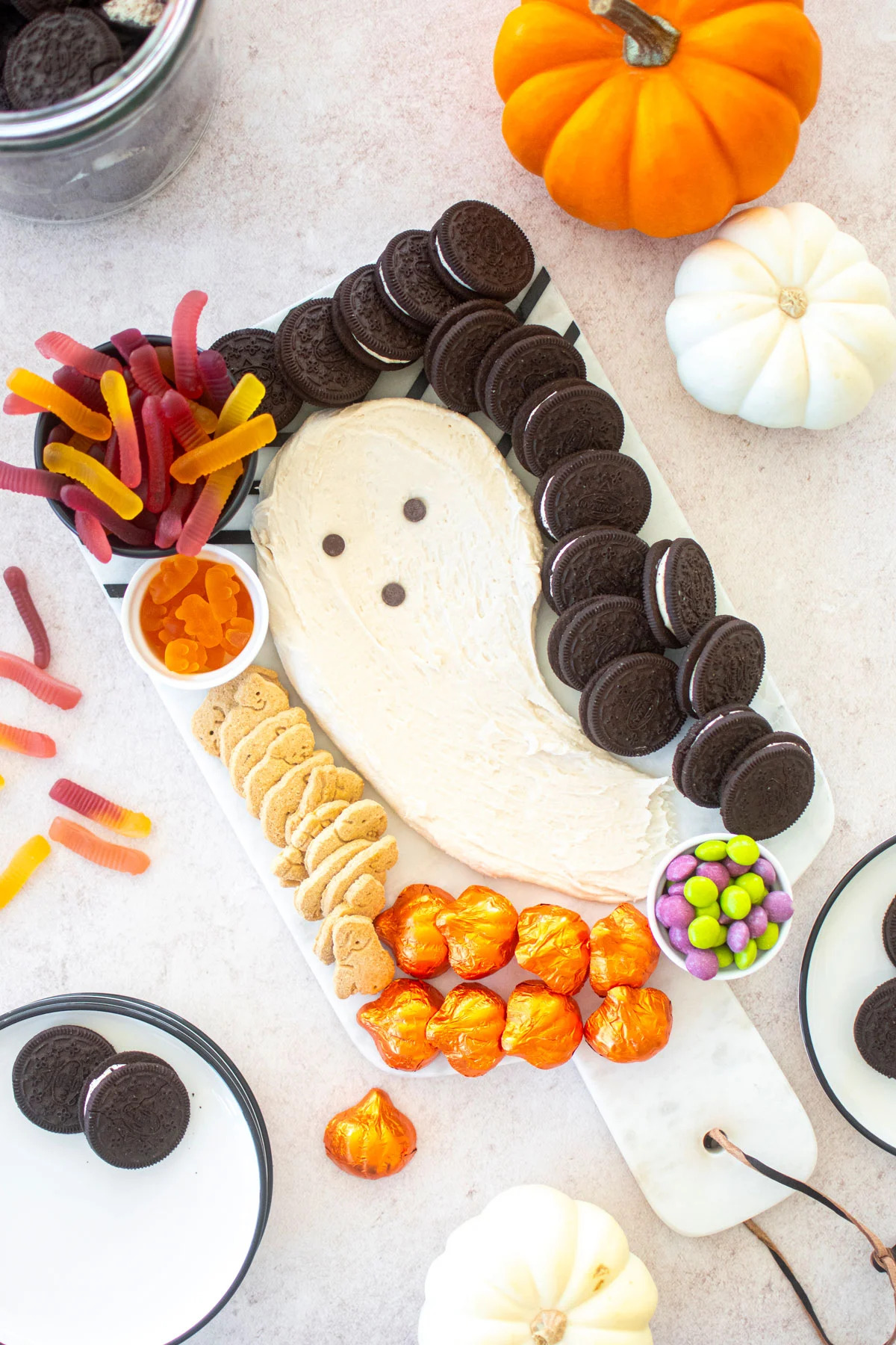 Ghost-Topped Halloween Dessert Board