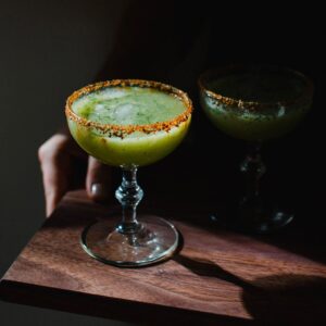 Pear Margaritas for a Pitcher with Chile-Lime Rims