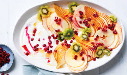 Vanilla Yogurt Autumn Fruit Salad