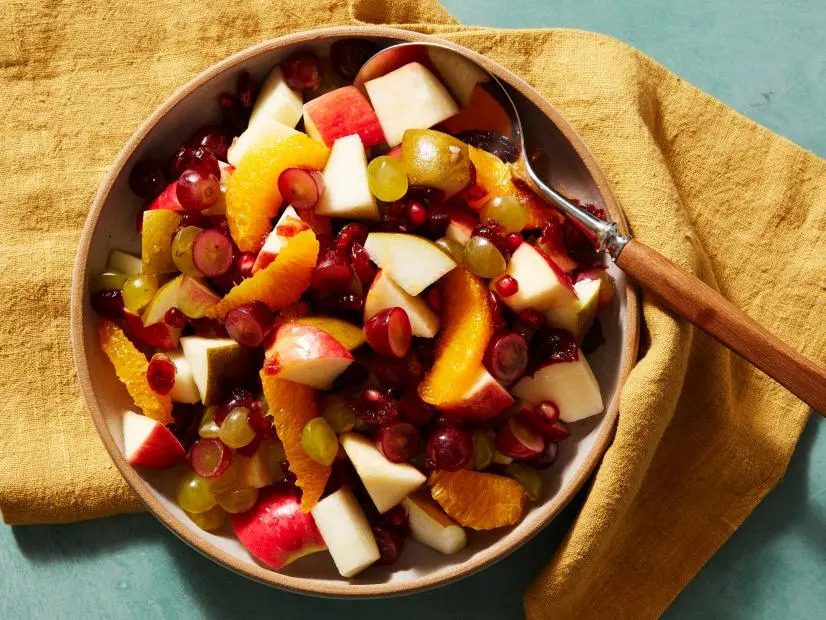 Autumn Fruit Salad, Rosemary-Cinnamon Citrus Syrup