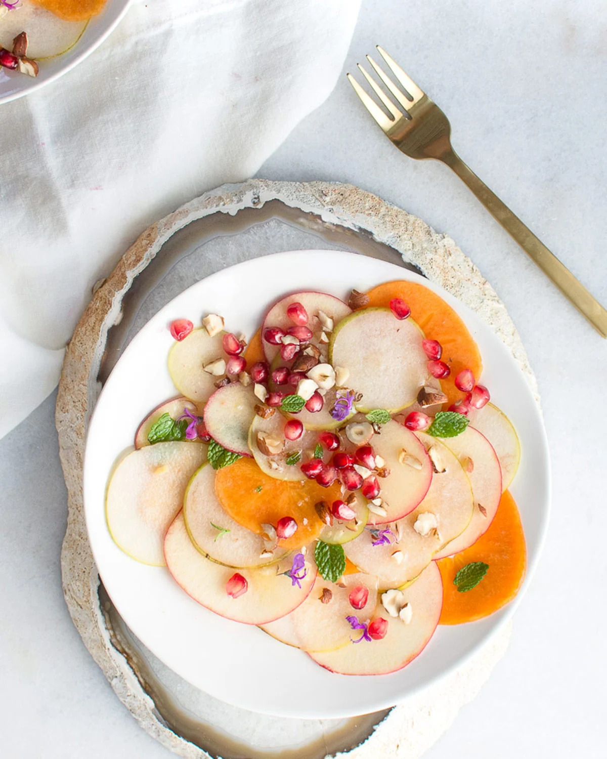 Autumn Fruit Salad With Kombucha-Ginger Dressing