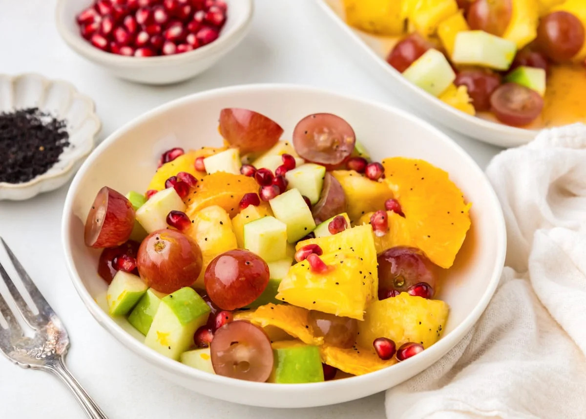 Honey-Orange Poppy Seed Fall Fruit Salad