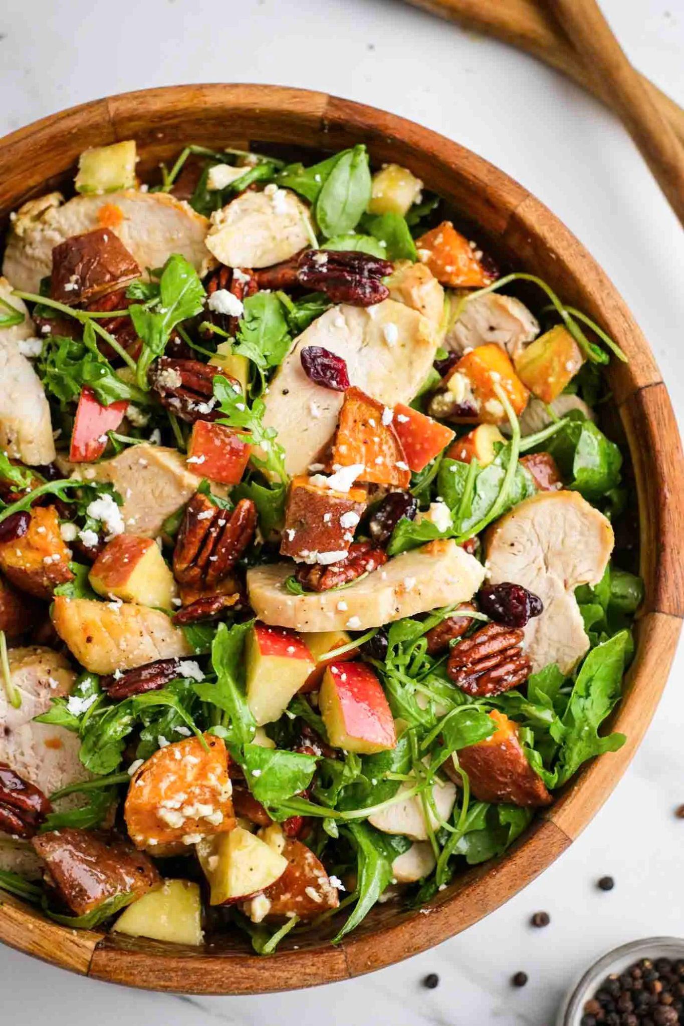 Apple Harvest Salad with Quick Candied Pecans