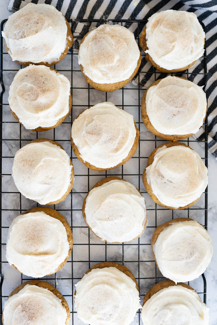 Fluffy Pumpkin Cookies with Tangy Cream Cheese Frosting
