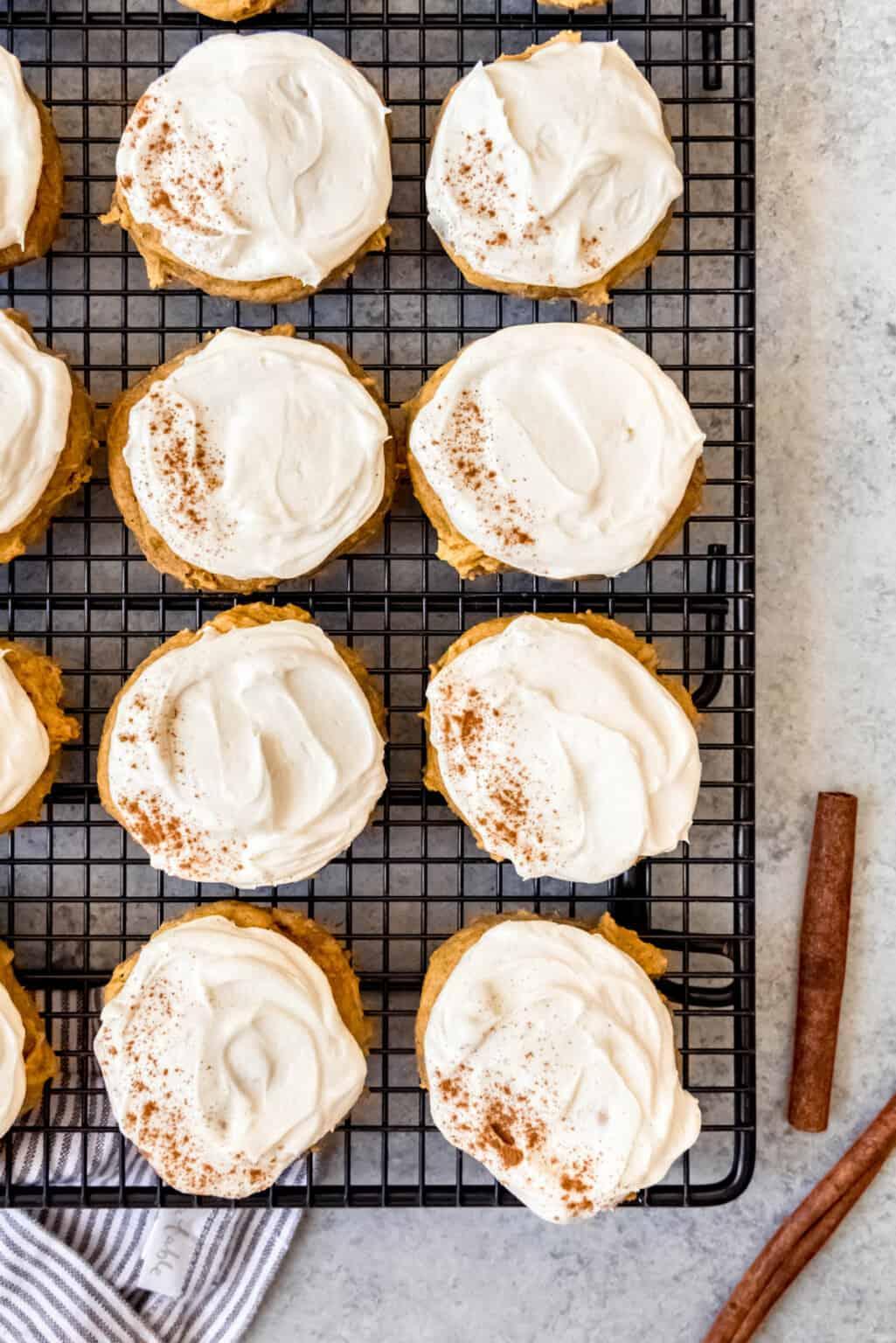 Soft Pumpkin Cookies with a Rich Cream Cheese Finish