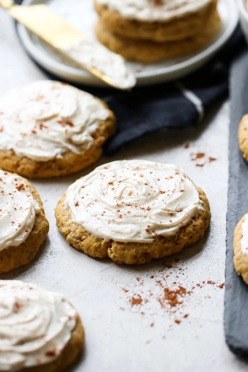 Healthier Pumpkin Cookies with Creamy Frosting