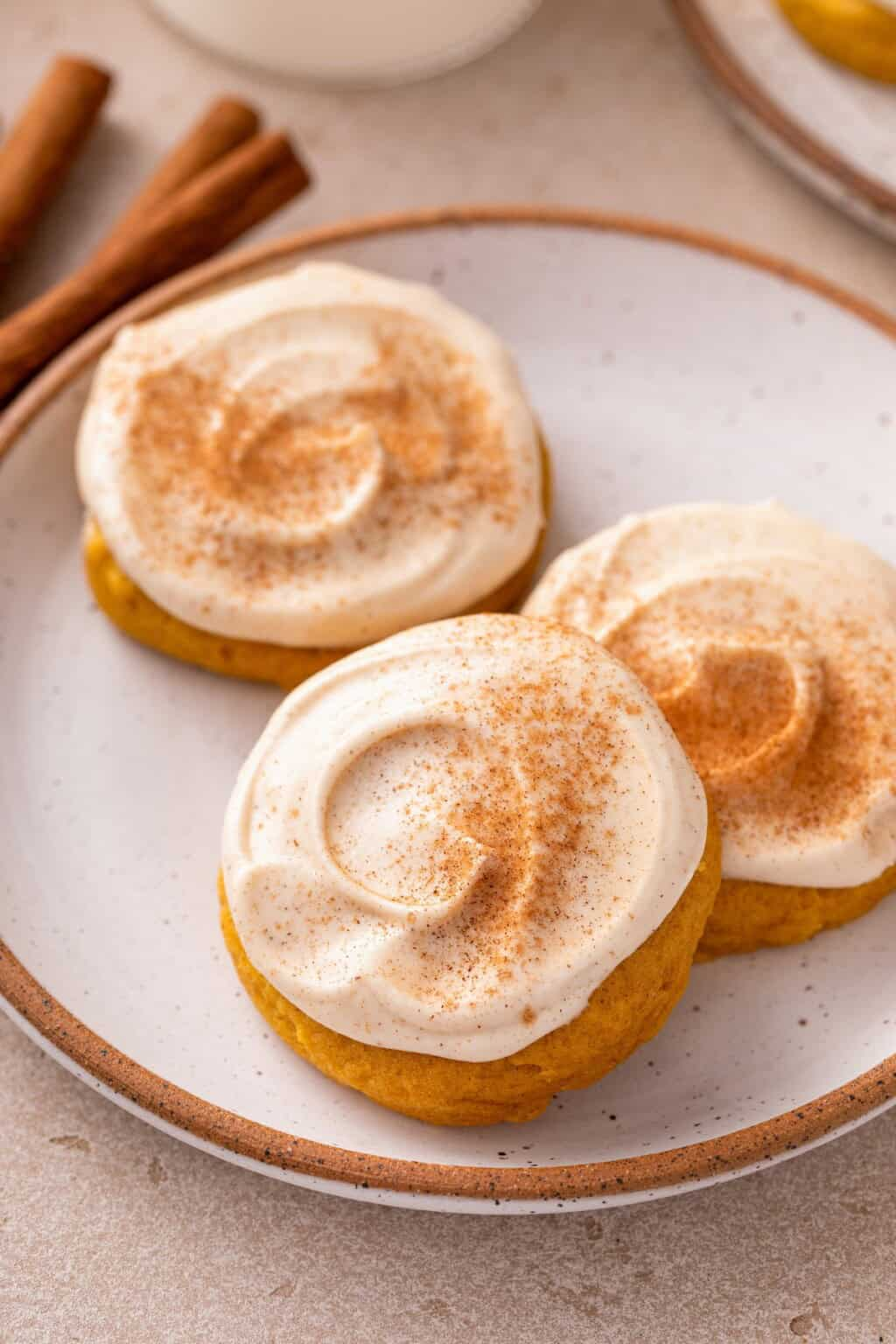 Perfectly Soft Pumpkin Cookies with Creamy Frosting
