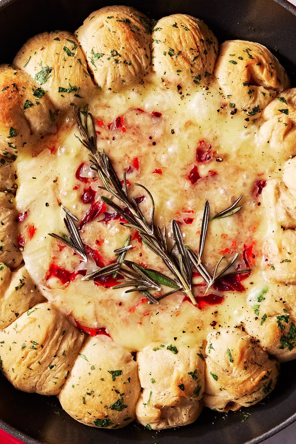 Cranberry Brie Biscuit Dip