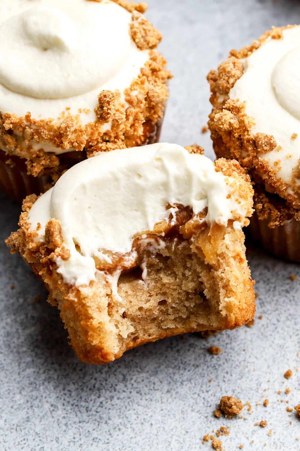 Apple Pie Stuffed Cupcakes