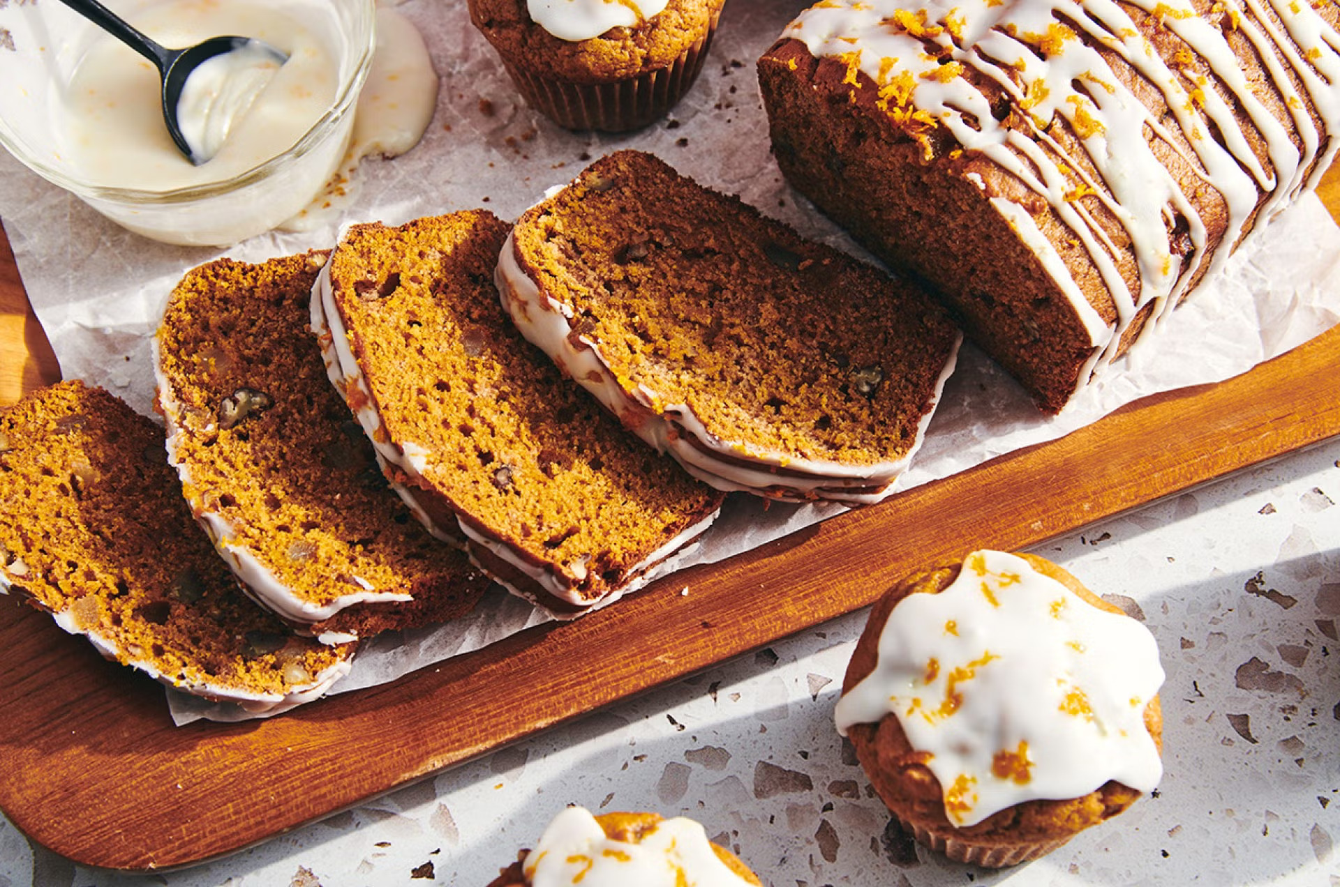 Pumpkin Gingerbread With Orange Glaze From King Arthur