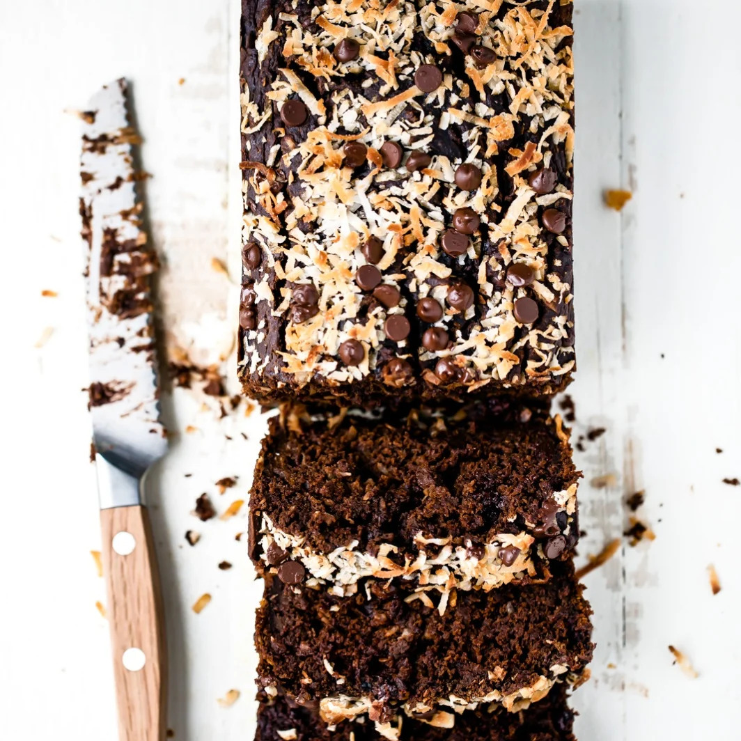 Coconut Double Chocolate Pumpkin Bread from Ambitious Kitchen