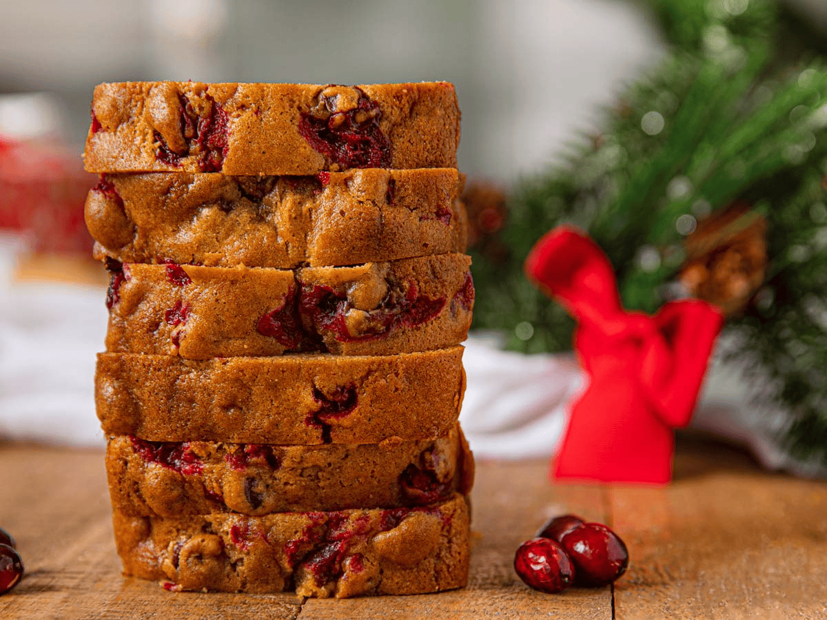 Pumpkin Cranberry Bread from Dinner Then Dessert