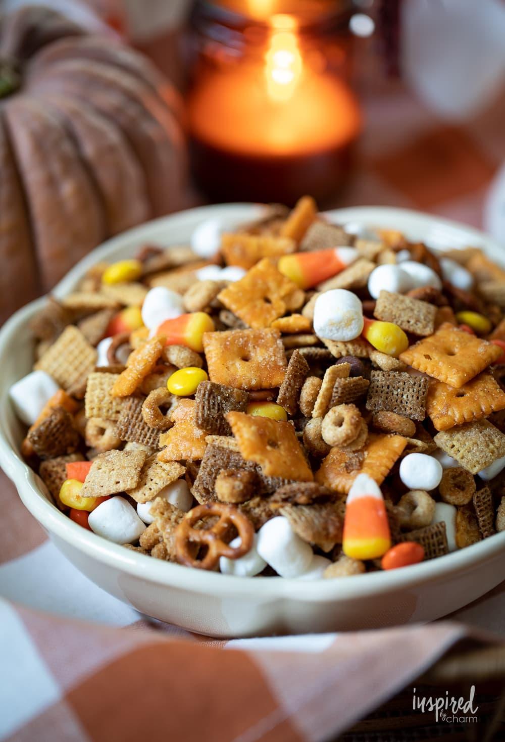 Sweet and Salty Fall Snack Mix
