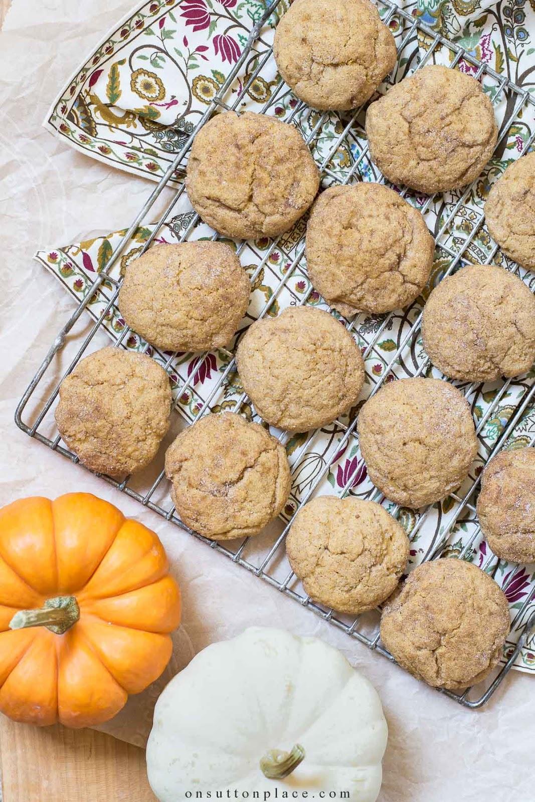 Soft and Chewy Pumpkin Snickerdoodles