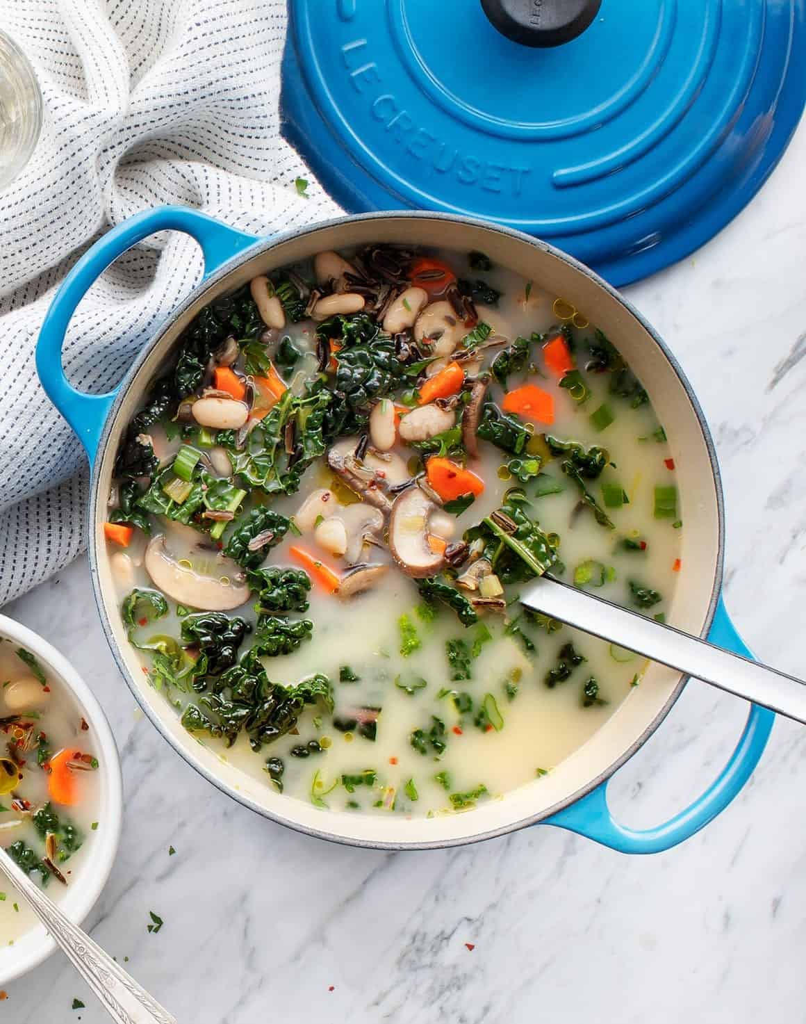 Creamy Cashew and Kale Soup with White Beans