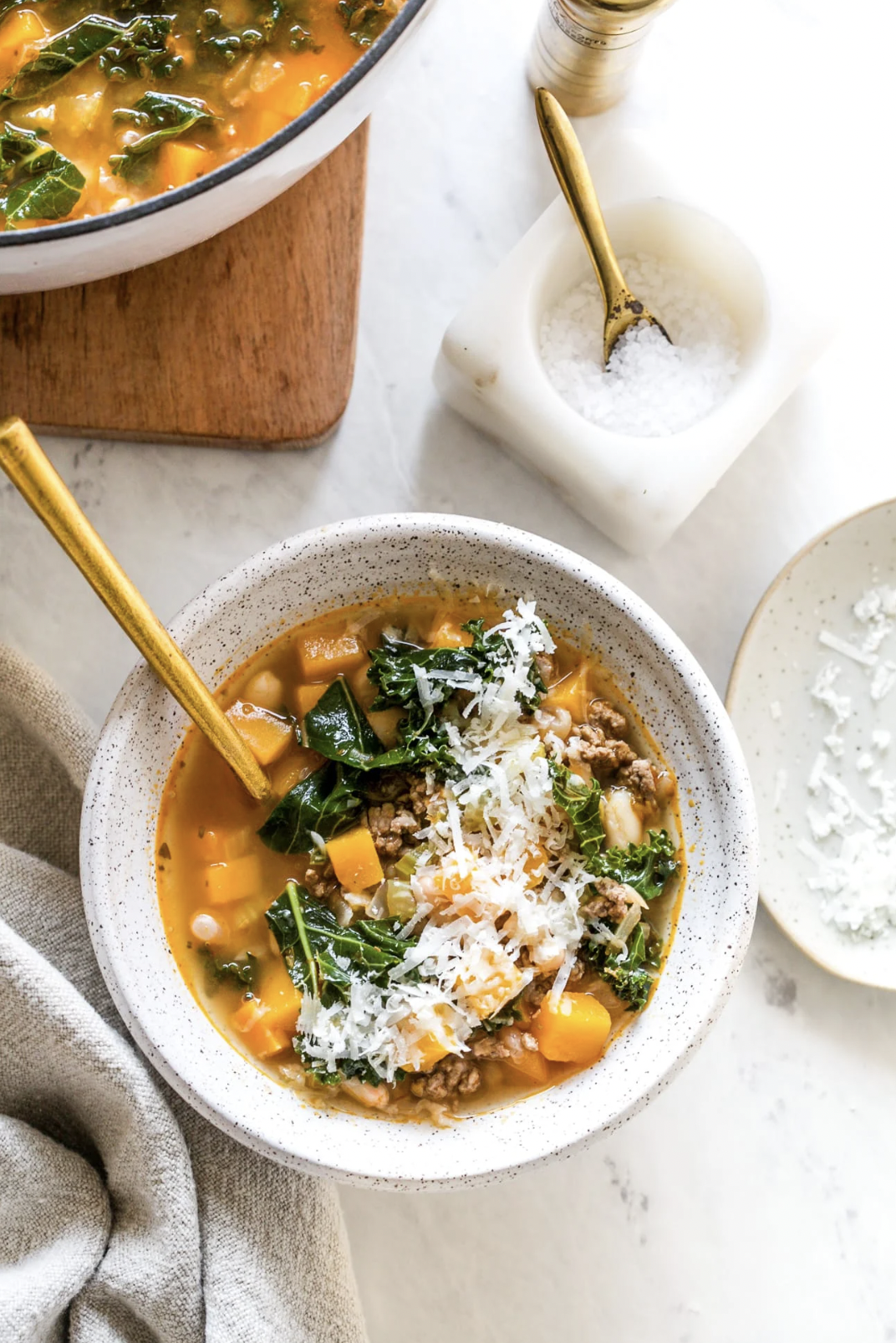 Butternut Squash and Ground Beef Soup
