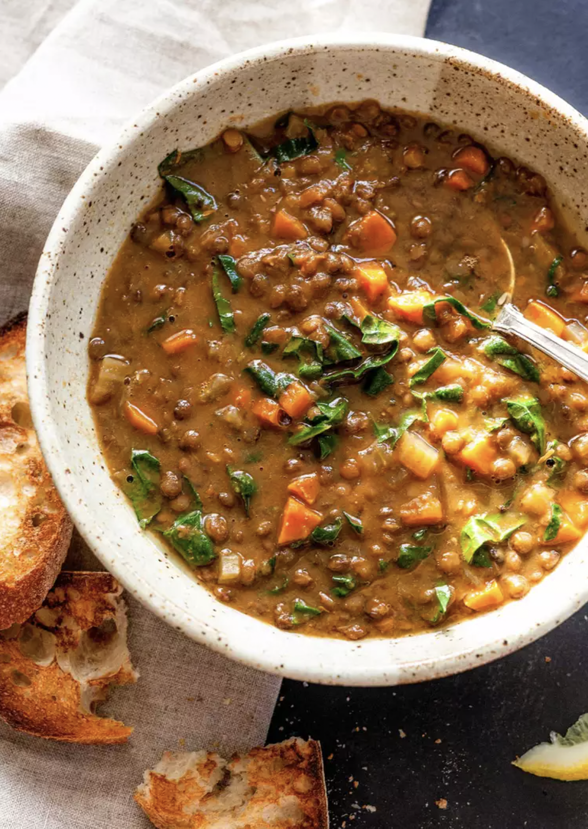 Lentil Soup with Kale and Lemon