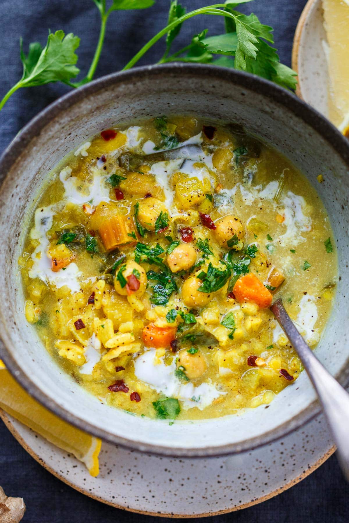 Coconut Chickpea and Swiss Chard Soup