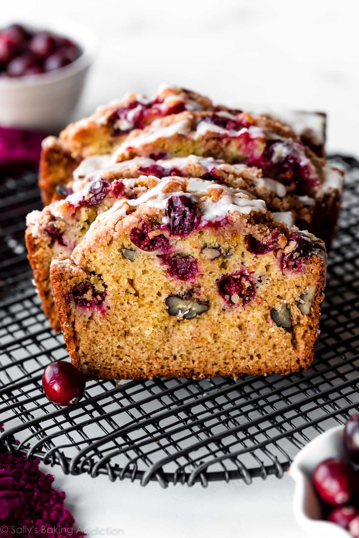 Orange Glazed Cranberry Bread for Fall