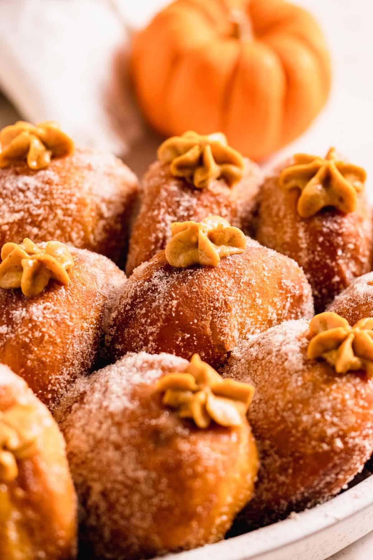 Pumpkin Donuts with Luscious Pumpkin Filling