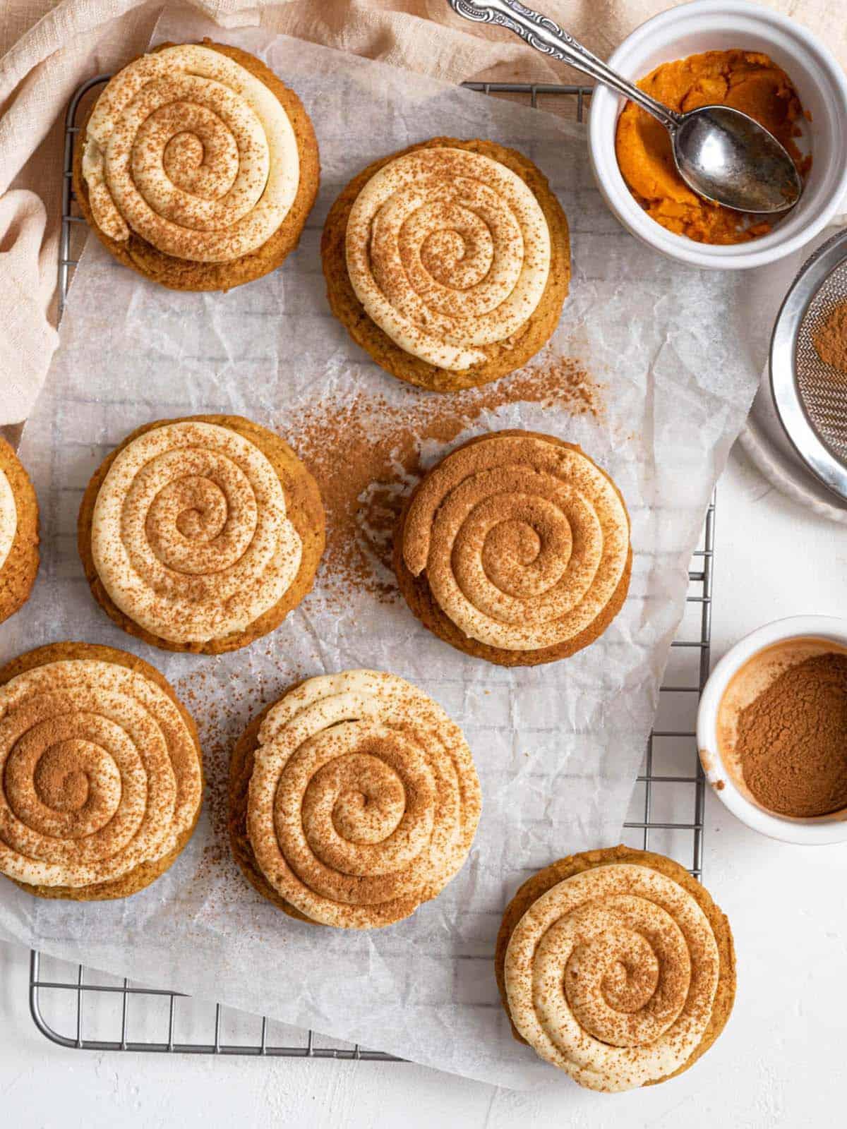 Pumpkin Cookie Cheesecake Swirls