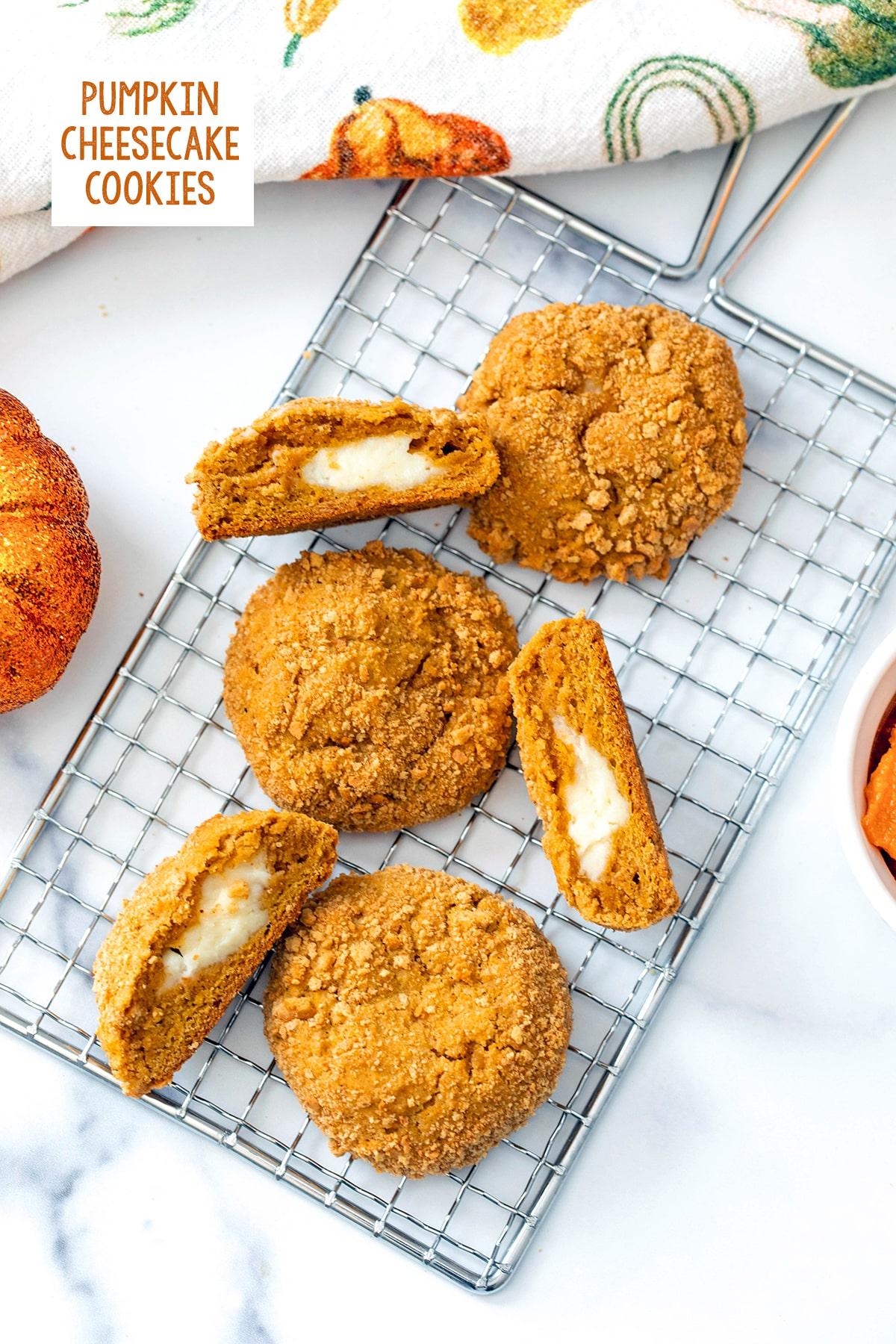 Pumpkin Cheesecake Crumb Cookies