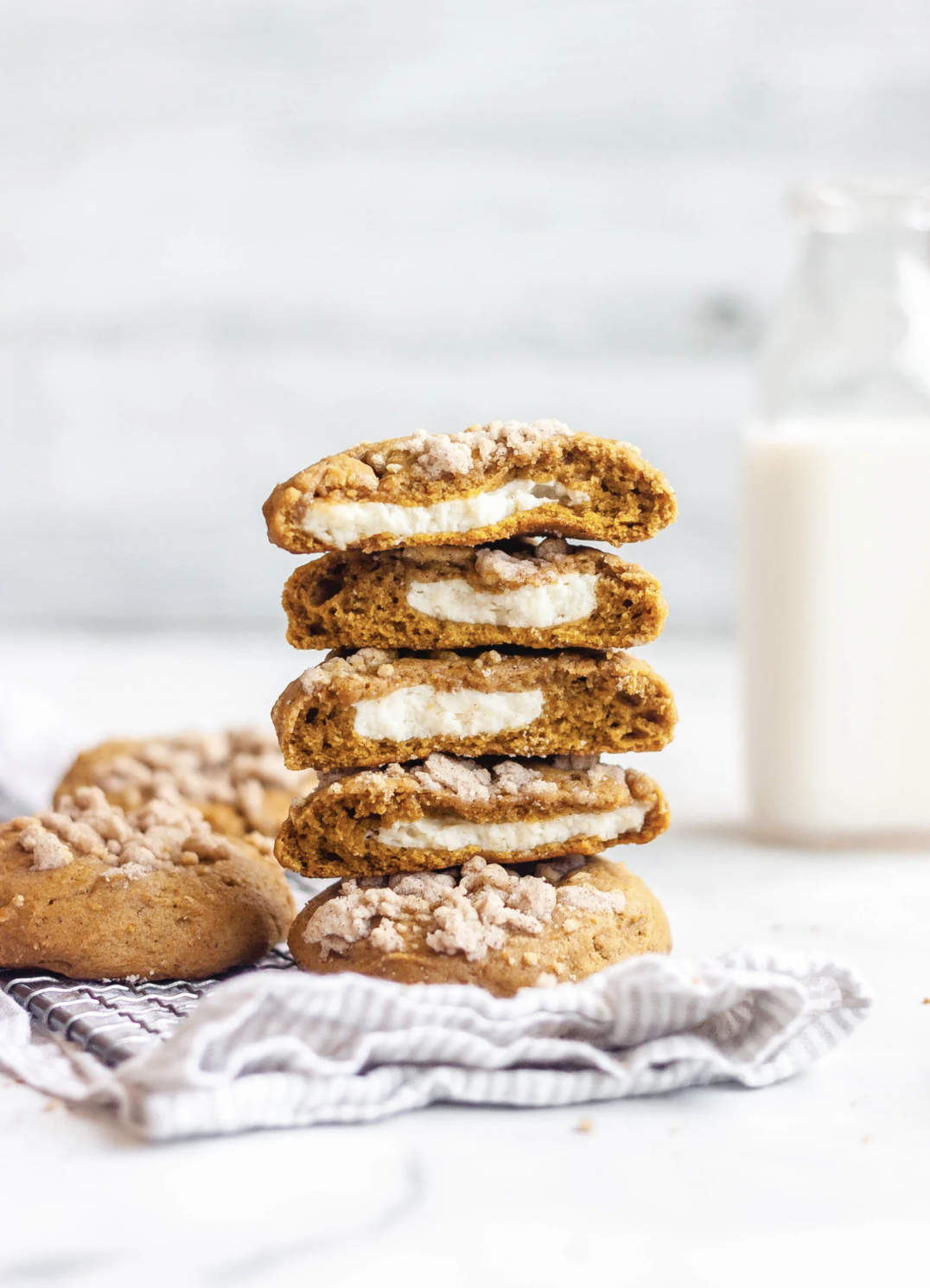 Pumpkin Streusel Cream Cheese Cookies