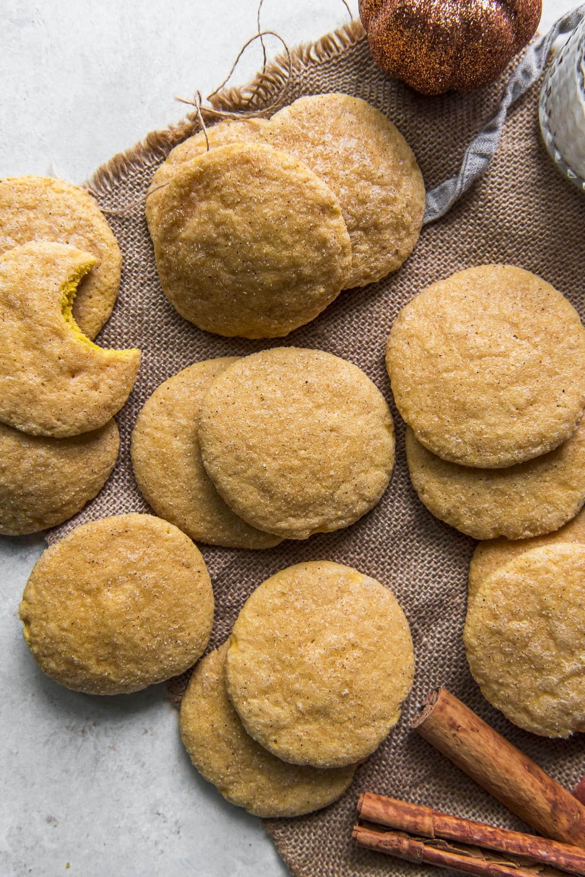 Chewy Pumpkin Spice Sugar Cookies