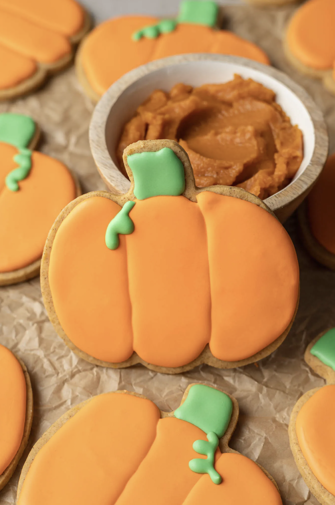 Pumpkin Sugar Cookies With Ground Cinnamon
