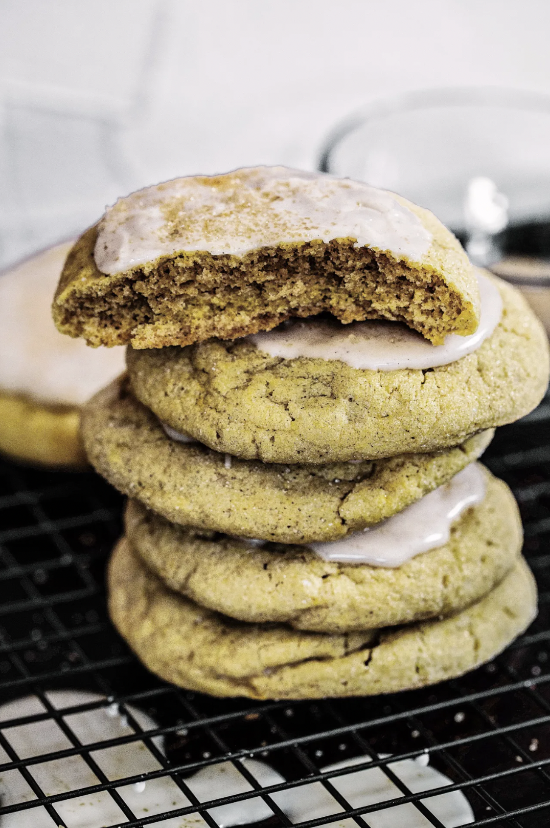 Fluffy Pumpkin Sugar Cookies with Maple Glaze