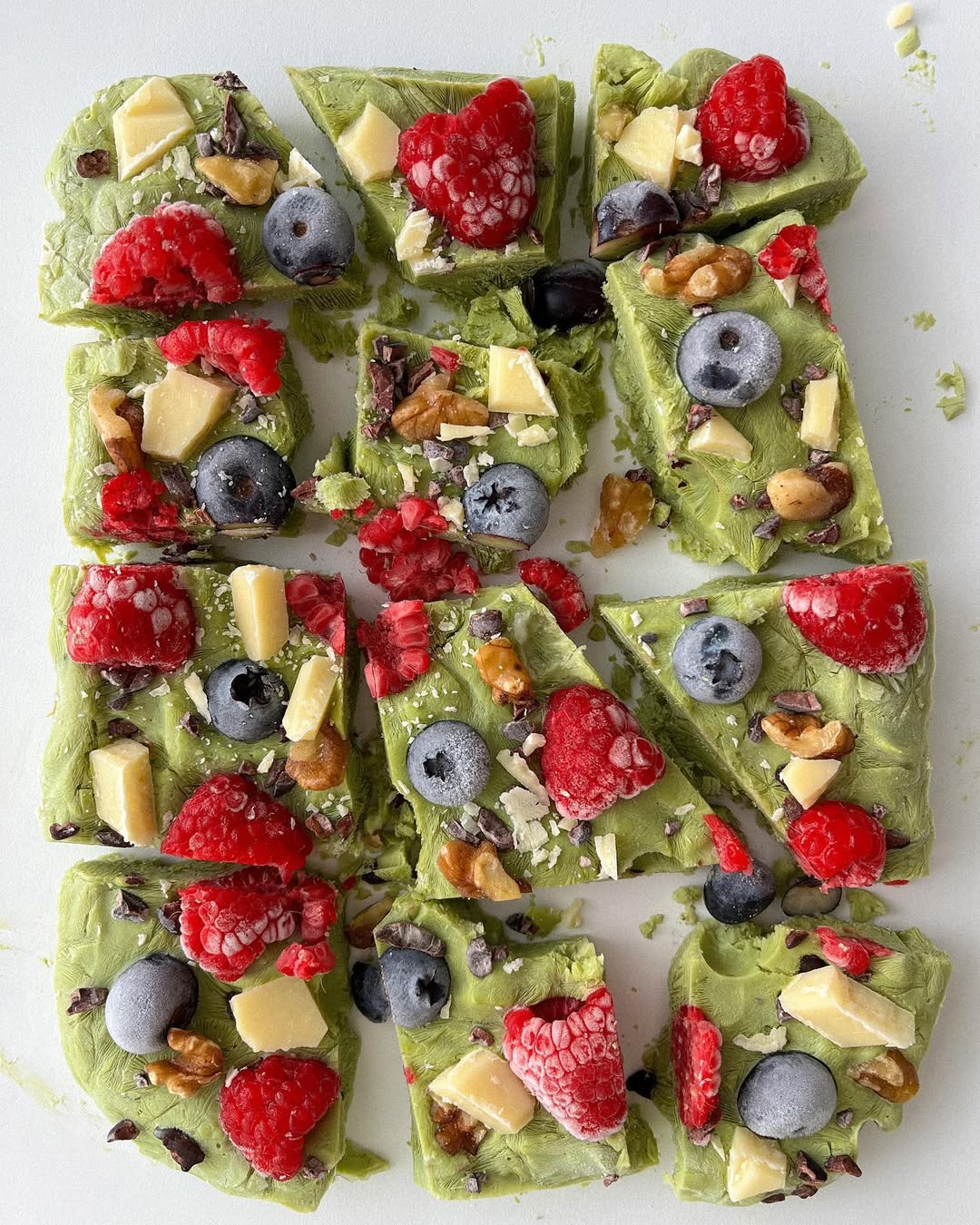 Matcha Squares With a Crunchy Twist