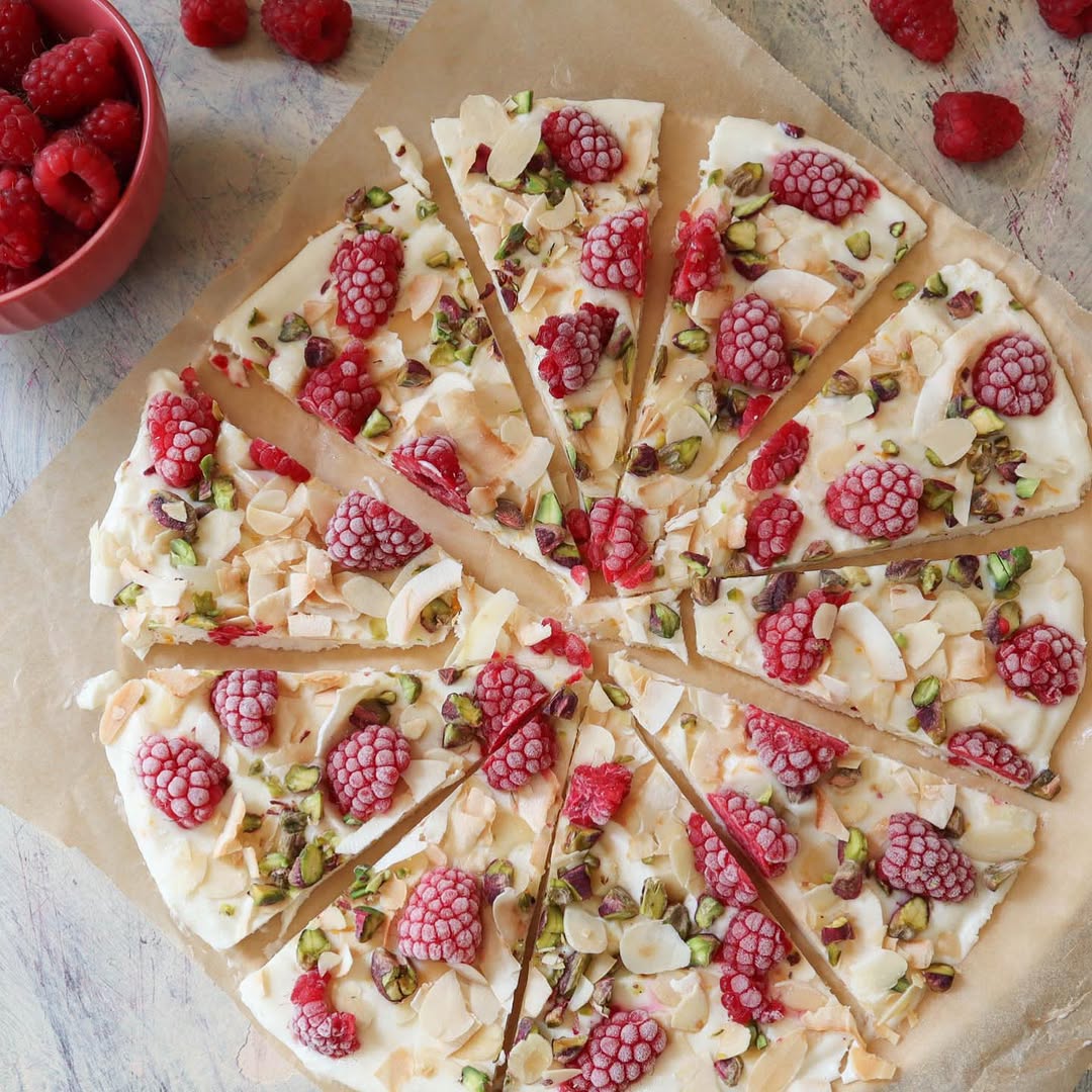 Raspberry Pistachio Freezer Wedges