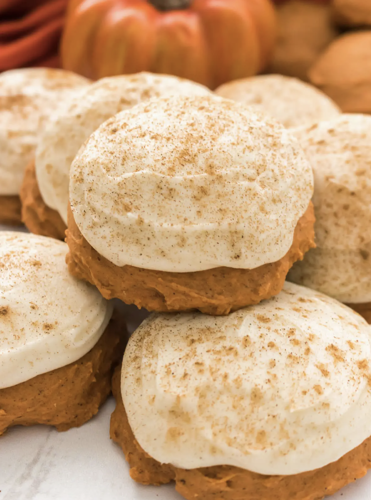 Cinnamon Frosted Pumpkin Cookies