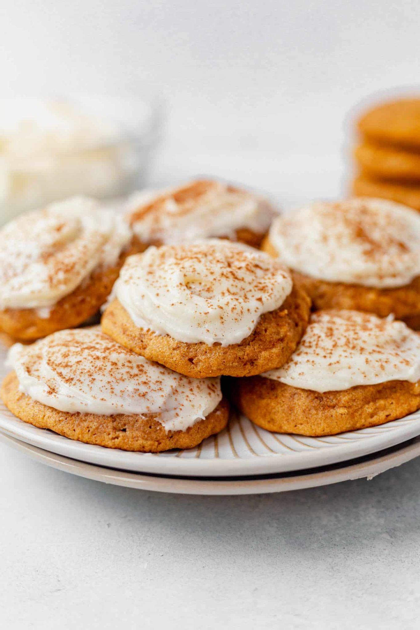 Creamy Frosted Pumpkin Cookies